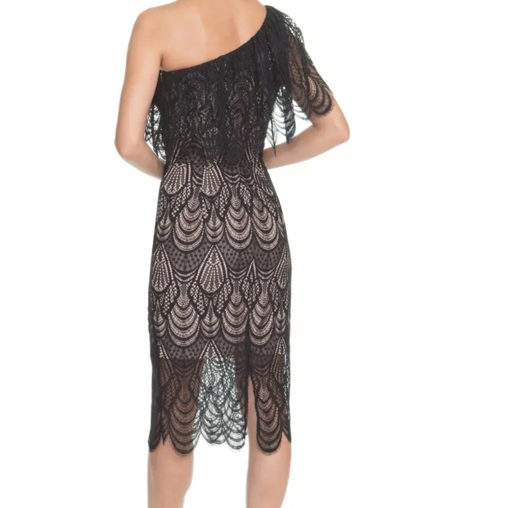 NWT Dress The Population Black Violet One Shoulder - Picture 3 of 8
